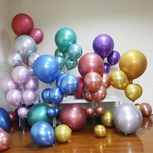 Party Decoration Metalic Balloon sztuk Balony Metal cali Purpurowy Złoto Srebrny Zielony Różowy Czerwony Blue Chrome Decor Hurtownie