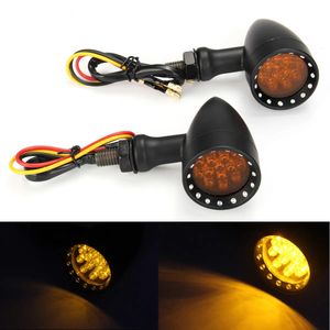 12V universal motocicleta moto amarelo led bala volta sinal indicador de sinal