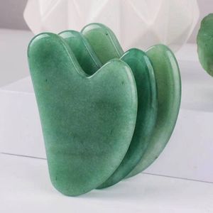 Jade Face Gua Sha Tool Natural Aventurine Crystal Stone Skin Care Massage Body Massager Health Beauty Product Anti Wrinkle Cellulite