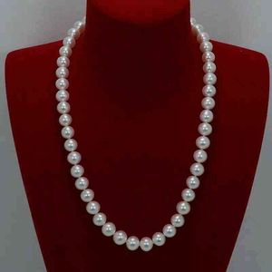 Japanische Akoya Halskette großhandel-NEUE24 Zoll AAAA Japanische Akoya mm Weiße Perlenkette Gelbverschluss