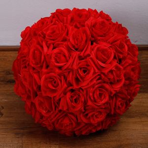 Decorações de casamento Flores artificiais de 8 polegadas Rose Ball Wedding Sedk Flower Decorate for Garden Market Decoration