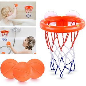 Wholesale 50 Pcs Toddler Shooting Basket Bathtub Water Play Set For Baby Bath Toys Girl Boy With 3 Mini Plastic Basketballs Funny Shower