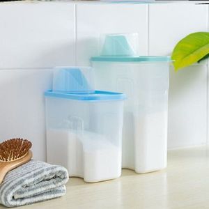 Creative storage box for washing powder large and small size sihousehold case with lid organization bucket