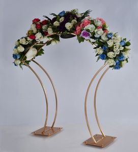 Nuovo stile Flower Rack Gold Arch Stand Road Lead Centrotavola per fiori per matrimoni per la decorazione di eventi