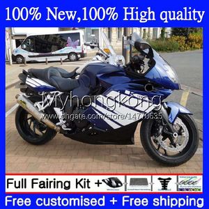 Fairings Kit For BMW K 1200S K1200 S K 1200 S K1200S 05 06 07 08 09 10 Bodywork 4No.63 K1200-S 05-10 K-1200S 2005 2006 Dark Blue white 2007 2008 2009 2010 Full Body +Tank cover