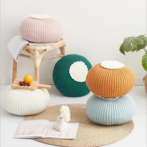 Cushion/Decorative Pillow Cute Pumpkin Home Soft Decoration Model Room Pography Props Seat Cushions Nordic Style Handmade Knitted Futon Cush