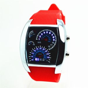 Wristwatches 2021 Burst Electronic Led Led Watch Męskie Sportowe Fan Dashboard Creative Producenci Włosy Włosy Przedmioty Hurtownie