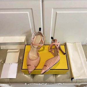 European classic women's spring summer high-heeled shoes, sandals, fashionable sexy, mesh material, with box, size 35-42