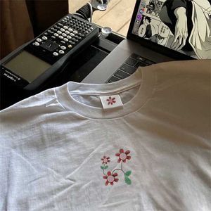 Mens Çiçek Baskısı Gömlek toptan satış-21ss Erkekler T Gömlek Unisex Kısa Kollu Kadın Rahat Giysileri Yaz Sokak Tarzı Hip Hop Erkek Üst Yüksek Kaliteli Mektup Baskı Tee Moda Çiçek