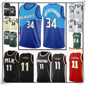 # Giannis 34 homens antetokounmpo jersey trae 11 jovens jerseys de basquete verde preto branco vermelho bege s-xxl 777