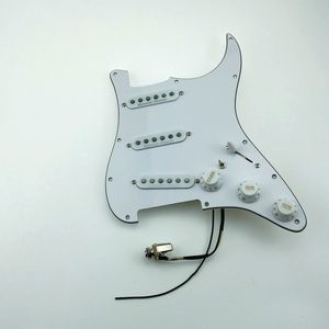 Loaded SSS Guitar Pickguard White SD SSL Alnico 5 single coil pickups 7 Way Swtich for FD Strat Guitar Welding Harness