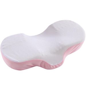 Pillow Memory Foam Anti Wrinkle Ergonomic Curve Improve Sleeping Pillows Perfect Concave Headrest Neck Support-Pink