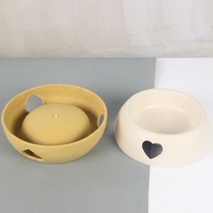 Cat Dog Bowl Creative Plastic love Fashion Hanging Design Pet Food Bowl Feeders Product By sea T2I52935