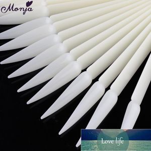 Artes e artesanato Monja 40 pcs Sharp Fan em forma de prego Dicas Falsas Dicas Polonês Polonês Prática de Cor Mostrando Card Sticks Manicure Tool Fachine Preço Especialista em Preço