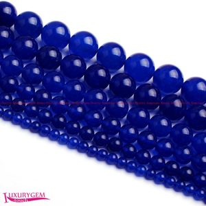 Gemmes Profondes achat en gros de Autre qualité de haute qualité mm lisse naturel de profondeurs de bleu de forme ronde forme de forme de pierres perles perles libres bijoux fabrication wj385