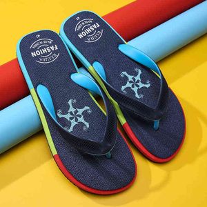 Slippers Chanclas De Hombre Tongs La Mode Pour Hommes Design Color Diapositives De Plage En Plein Air Pantoufles Douces Et Confortables 220308