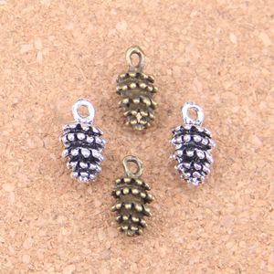 80 шт. Античная серебряная бронзовое покрытие Pinecone Charms Подвеска DIY Ожерелье Браслет Браслет Находки 15 * 8 мм