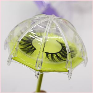 DHL FREE Umbrella empty box for mink eyelashes fluffy strip lashes customized logo packaging soft false lashes vendor