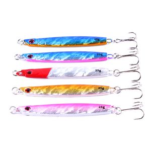 Hengjia atacado 50 pçs / lote profundo mar pescar lure metal chumbo peixes gabarito 25g luminosa barriga dura isca de água salgada