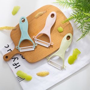 Bärbar keramik peeler frukt kniv hud-skal vegetabiliska blad vegetabiliska chopper köksdelar och tillbehör