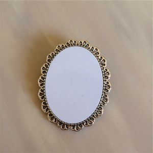 sublimazione di perni vuoti Spilla vintage retrò moda gioielli in argento antico per trasferimento di calore interi 30 * 40mm