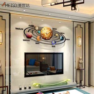 MEISD Creative Wall Relógio Grande Design Moderno Quartz Silent Watch Home Decor Sala Big Horloge Sala de Parede Arte 210325