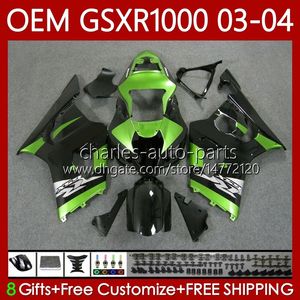 スズキK3 GSXR1000 GSXR 1000 CC 2003 2004 Body 67NO.92 K 3緑色GSXR-1000 GSX R1000 2003-2004 1000CC GSX-R1000 03 04 OEM Bodywork Kit