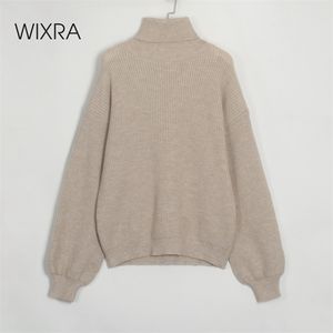 Wixra Turtleneck Sweater Women Pull Femme Jumper Casual Korean Cashmere Ladies Coming Top Autumn Winter 211011
