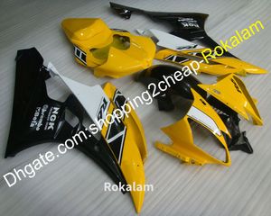 R6 Carenatura in plastica ABS per Yamaha YZFR6 2006 2007 YZF 600 06-07 YZF-R6 Carrozzeria moto Giallo Set carenatura completa (stampaggio ad iniezione)