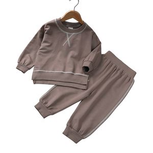 Çocuk Butik Giyim Setleri Kıyafetler Çocuklar Spor Giyim Kazak + Pantolon 2 Parça Suit Erkek Eşofman Yürüyor Kız Giysileri Set