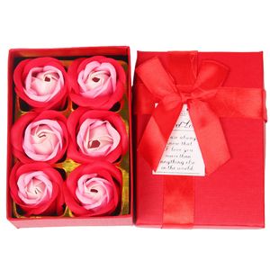 Caixa de presente de flor falsa artificial Rosa Scented Bath Soap Flores Set Valentim Dia de Ação de Graças Dia Presente Decoração de Festa de Natal Hy0267