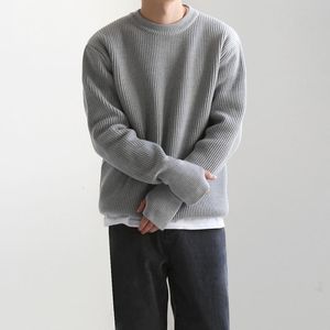Men's Sweaters SYUHGFA Men Clothing O-neck Long Sleeve Pullover Sweater 2022 Autumn Winter Casual Loose Korean Chic Kinttwear