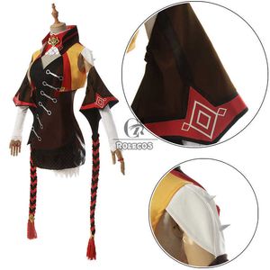 Rolecos Genshin Impact Cosplay Xinyan Costume Game For Women Halloween Suit Sexy Outfit Y0913