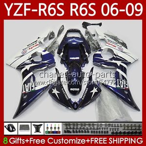 Yamaha Yzf-R6s YZF600 YZF R6S 600 CC 06-09 다크 블루 Bodywork 96no.72 YZF R6S 600CC YZFR6S 06 07 08 09 YZF-600 2006 2008 2009 OEM 페어링 키트