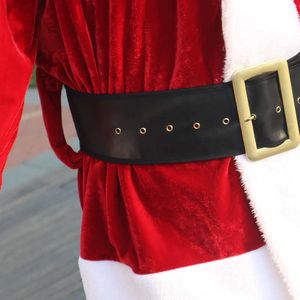 Jul Santa Claus kostym skägg Många män cosplay kläder snygg klänning i kostym för vuxna y0913