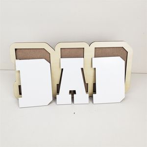 Dia de Newfather's Day Presente Transferência de Calor Pai Quadro de Madeira Sublimação Em Branco MDF Álbum Desktop Decoração DIY enfeites CCA7235