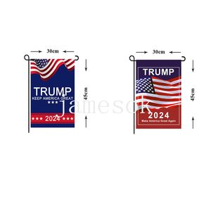 Trump 2024 Flag America Great outluce USAフラグAnti Biden Never Americas Presented Garden Campaign Banner Party Supplies DD414