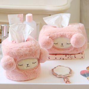 Peluche Cartoon Sheep Cover Car Soggiorno Camera da letto Porta fazzoletti ripieni HFing