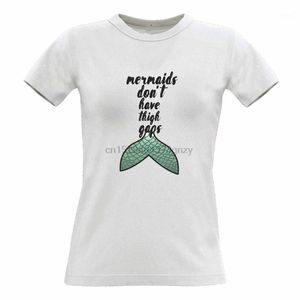 Męskie koszulki Body Pozytywność Women Tshirt Syrenki nie mają luk w udach Slogan Funny Myth Myt