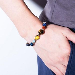 Link, cadeia universo planetas contas pulseiras pulseiras moda jóias Natural sistema solar pulseira de energia para mulheres homens presentes gotas naval #f