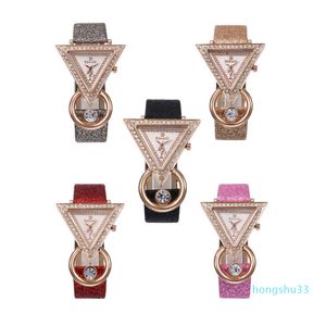 Fashion Casual Bracelet Watch Women Ladies Shimmers Faux Leather Band Quartz Wrist Clock