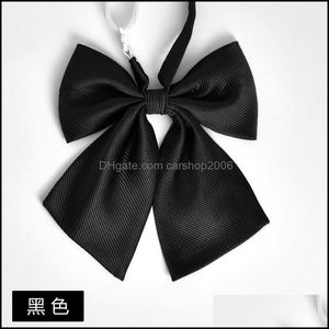 Neck Fashion AessorysNeteck Krawaty Student Bow Tie Solid Color Collar Flower Tie1 Drop Dostawa 2021 WPAOC