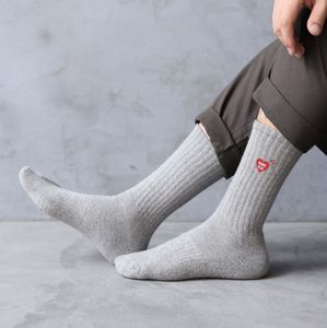 Needle pile socks draw a solid color Women's men's socks fall/winter long cotton socks personality ins ti