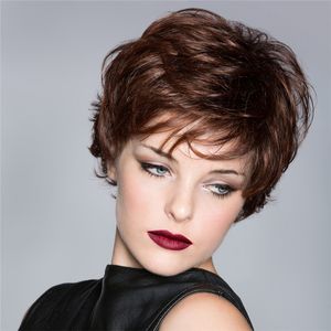 Short Bobo Synthetic Wig Simulation Human Remy Hair Wigs Perruques de cheveux humains 16 Styles WIG-019