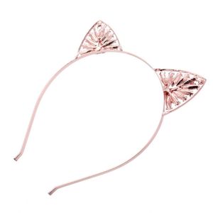 Hair Clips & Barrettes Women Adult Child Metal Alloy Headband Hollow Out Floral Cat Ears Hair Hoop Luxury Colored Glitter Rhinestone Decor Wedding
