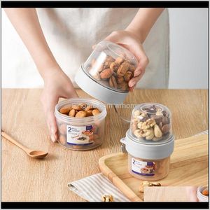 Organizzazione per le pulizie Home GardenMulti-Capacità di immagazzinaggio in plastica Scatola di immagazzinaggio essiccato Serbatoi multigrain Contenitori da cucina Contenitori da cucina Transpare