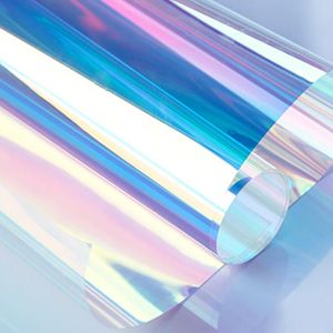 ウィンドウステッカー装飾的な色の反射ミラーグラスホーム虹色のダイクロイックソーラーレストラン光沢のあるステッカーレインボー手作りの接着剤