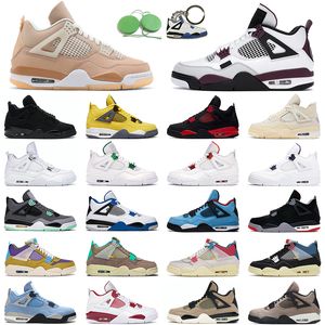 4 бордовые баскетбольные кроссовки Shimmer мужчины женщины Jumpman 4s University Blue White Oreo Red Thunder Cactus Jack Green Glow мужские кроссовки