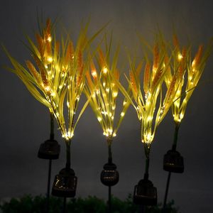 Lampade solari Lampada da grano a LED per esterni Decorazione da giardino impermeabile Simulazione di rilevamento della luce del cortile