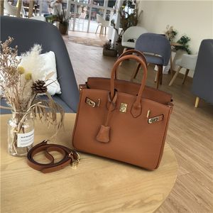 Wholesale b bags for sale - Group buy Autumn and Winter New Genuine Leather Calf Bag Soft Leather Handbag Open Large Capacity First Layer Cowhide Womens Twist Lock Bag Shoulder B